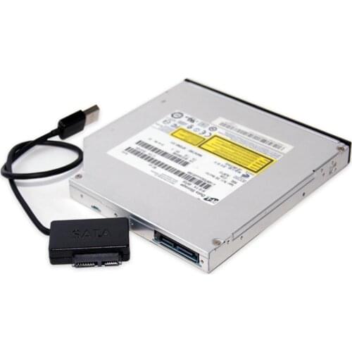 PC 6P 7P CD DVD Rom SATA to USB 2.0 Converter Cable For PC Laptop Notebook Slimline Drive Cable USB Adapter Dropshipping HOT