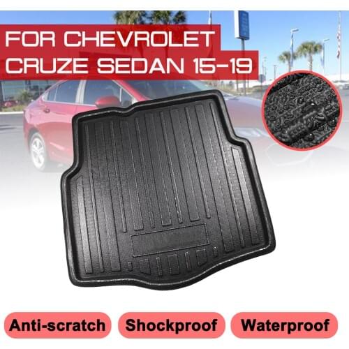 Car Rear Trunk Boot Mat Waterproof Carpet Anti Mud Tray Cargo Liner For Chevrolet CRUZE Sedan 2015-2019 Floor Mats