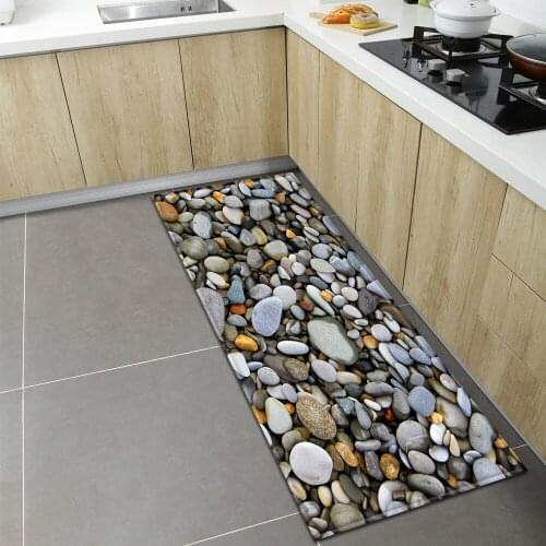 Cobblestone Kitchen Floor Mat Home Entrance Doormat Bedroom Children Living Room Decor Carpet Hallway Balcony Bath Anti-Slip Rug