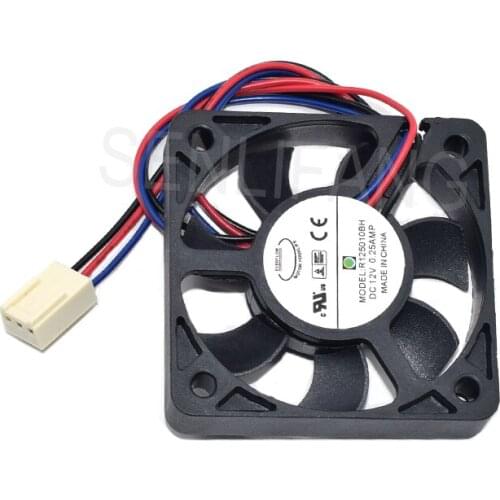 For EVERFLOW R125010BH DC 12V 0.25A 3-wire 50x50x10mm Server Cooler Fan
