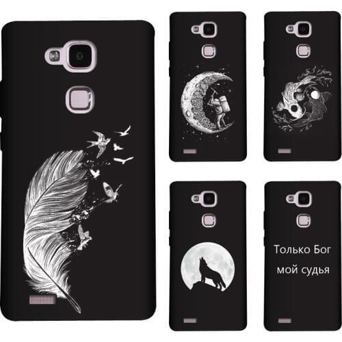 Soft Silicone TPU 6.0 inches For Huawei Ascend Mate 7 Case Cover Painting Matte Phone Cases For Huawei Mate7 Funda