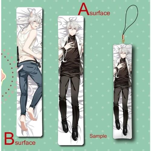 Mystic Messenger ZEN Hyun Ryu Male Anime Mini Dakimakura Keychain Pillow Hanging Ornament Phone Strap Gift