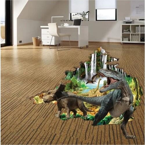 Wallpaper 3D Dolphin Floor Stickers Beautiful Sea Cute Waterproof PVC Bathroom Home Decoration Environmental Children Stickers