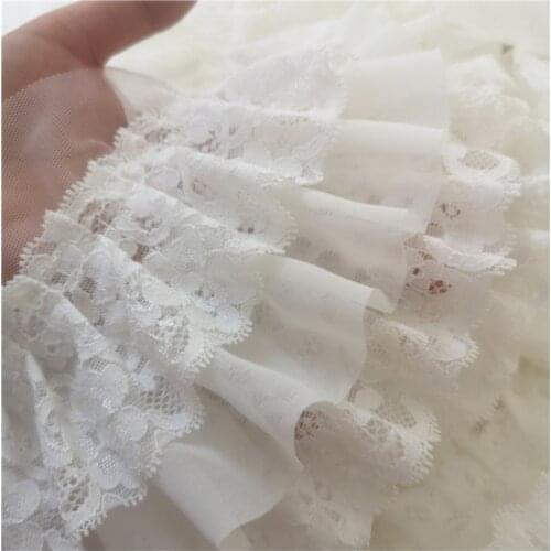 12 cm wide new white dress 3 layers lace skirt cuff skirt skirt sleeves lace accessories fabric accessories