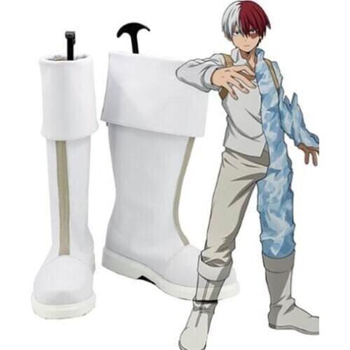 My Hero Academia Boku no Hero Academia Shoto Todoroki Cosplay Shoes Boots Halloween Party Boots for Adult Men Shoes Accessories