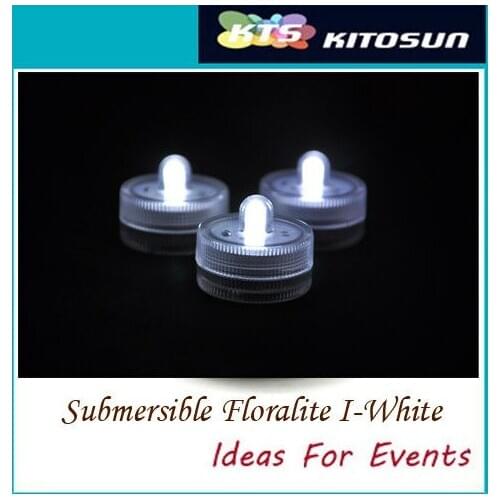 Factory Wholesale Super Bright White Color Battery Operated 3CM Round LED Submersible Fountain LED Lights For Centerpiece