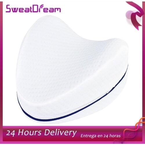 Leg Pillow Pregnancy Body Memory Foam Pillow Orthopedic Knee Leg Wedge Foot Cushion for Side Sleeper Sciatica Relief Pillowcase