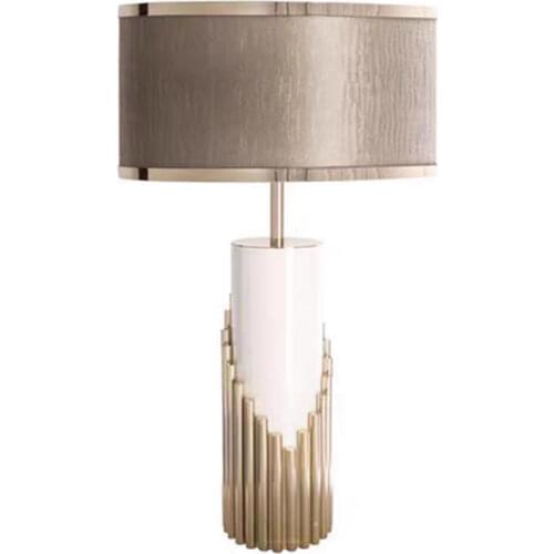 Luxury Table Lamp Gold Living Room Table Desk Lamp Metal Office Bedroom Bedside Decoration Marble Lamps Modern Home Decor Gift