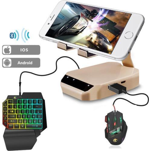 PUBG Bluetooth Keyboard Mouse Converter Stand Gaming PUBG Mobile Gamepad Controller Phone Holder For Android/IOS