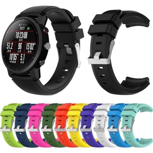 Watch Band For Amazfit Stratos Strap 22mm Bracelet for Xiaomi Huami Amazfit Pace/GTR 47mm Silicone Replacement Band Accessories