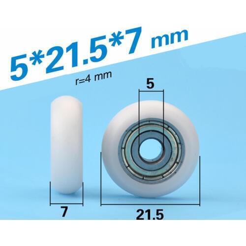 Free Shipping 5*21.5*7 small type furniture fitting bearing roller POM bearing roller wheel 3D PRINTER ROLLER