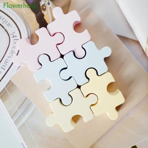 Jigsaw Puzzle Silicone Soap Mold for Soap Making Resin Mold Handmade DIY Ice Cube Tray Cake Chocolate Candy Jello Pudding Mold