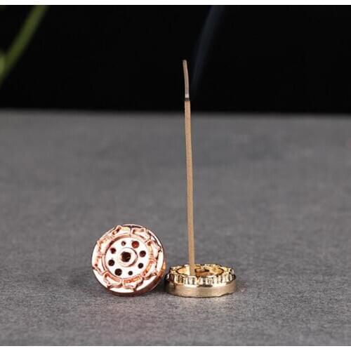 9 Holes Incense Plate For Stick Cone Incense Chinese Traditional Lotus Metal Burner Holder Aromatherapy Craft