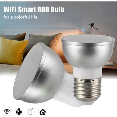 E27/GU5.3 Wifi Smart Spotlight Household RGB Dimmable Bulb Voice Remote Control And Alexa With Google Home To Use Smart Home