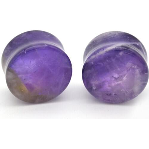 Ear Plugs Flesh Tunnel Stone Taper Stetcher Double Flare Opalite Semi Precious Body Piercing Jewelry hip hop Popular