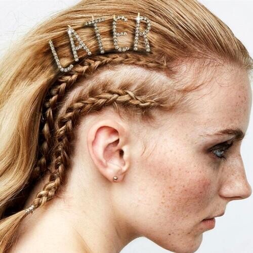 StoneFans Handmade Rhinestone Letter Hair Clips Hairgrip for Girls Custom Gift 2019 Fashion Hair Pin Wedding Party