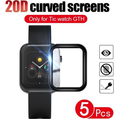 Soft Fibre Glass Protective Film For Tic watch GTH Full Curved Cover Screen Protector for Ticwatch GTH Smartwatch Accessories