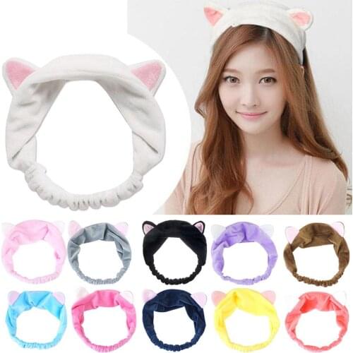 Cats Ear Headband Women Girl Elastic Hair Band Headdress Face Washing Headwear Hair Band Headdress Face Washing Headwear Headwea