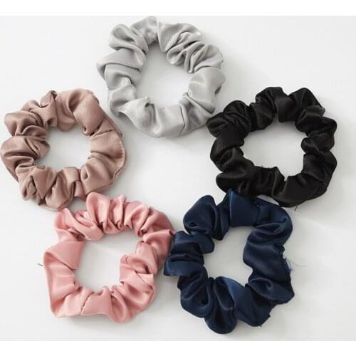 Girls New Year Gift Hair Scrunchy Pack 5pcs/set Navy Black Hairbands For Women Ponytail Feminine Hair Bands