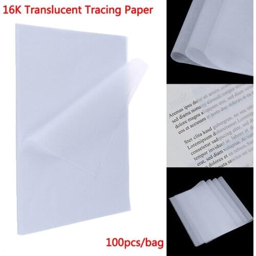 100pcs Translucent Tracing Paper Calligraphy Craft Writing Copying Drawing Sheet Tissue Paper
