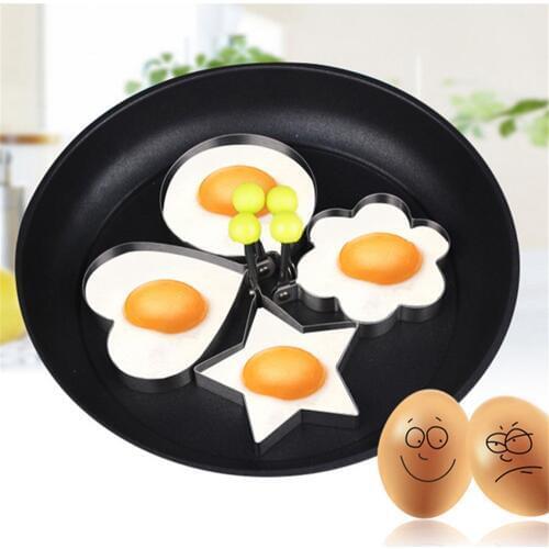 5 Style Stainless Steel Fried Egg Shaper Pancake Mould Omelette Mold Frying Egg Cooking Tools Kitchen Accessories Gadget 2018.L