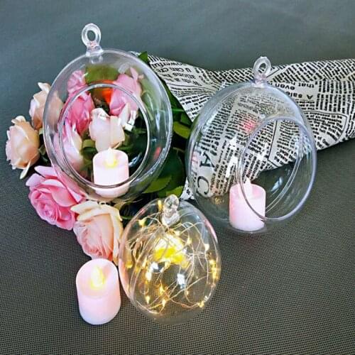 50 PCS Transparent Acrylic Ball Wedding Party Layout Decorations Road Lead Arch Flore Hanging Ornaments Home Decor