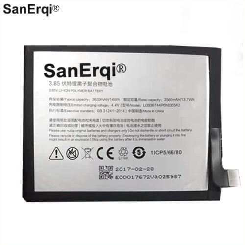 3630mAh Li3936T44P6h836542 Original Mobile Phone Battery For ZTE Nubia M2 Dual SIM TD-LTE NX551J Batteries Accumulator