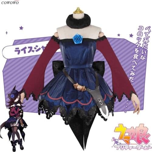 Anime! Umamusume:Pretty Derby Rice Shower Battle Suit Elegant Dress Lolita Uniform Cosplay Costume Halloween Party Outfit Women