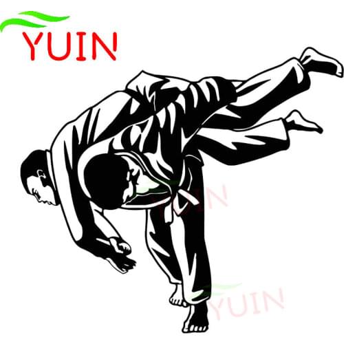 Martial Arts MMA Fighting Jiu-Jitsu Sports Decorative Car Decal Fashionable PVC Waterproof Sunscreen Sticker Color Customizable