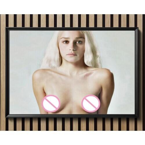 D1177 Emilia Clarke Star Sexy Beautiful Girl Model Silk Fabric Poster Art Decor Indoor Painting Gift
