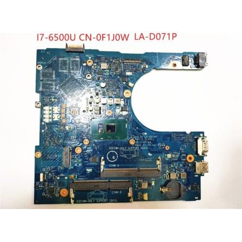 For dell inspiron 5459 5759 5559 motherboard SR2EZ I7-6500U CN-0F1J0W 0F1J0W F1J0W AAL15 LA-D071P 100% well working