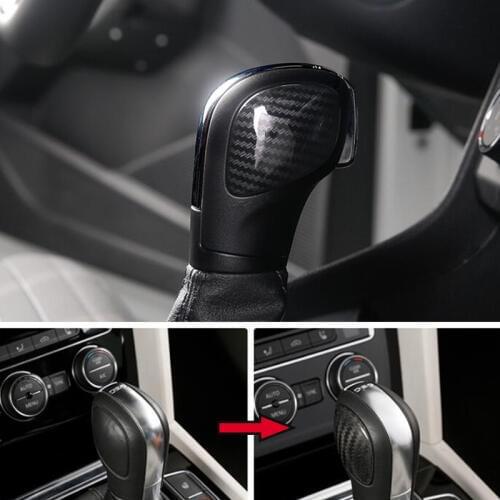 For Scirocco 2015 2016 Car Styling ABS Plastic Chrome gear top shift knob handle head frame cover trim