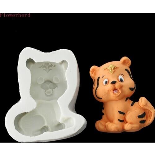 Fondant Mold Cute Tiger Chocolate Mold Cake Silicone Mold Cake Decorating Baking Tools Soap Mold Candle Mold Plaster Mold