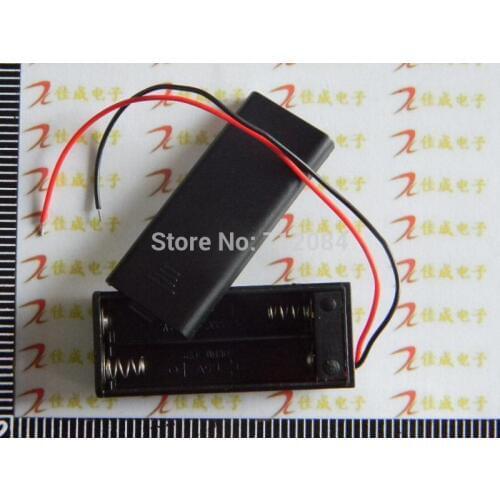 2 AAA Battery Holder Box Case Storage DIY Test Study Tool Converter (full sealed, with switch)