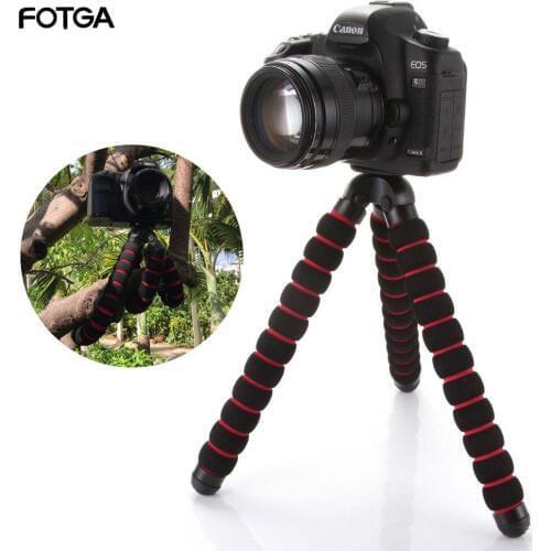 FOTGA Large Octopus Spider Flexible Tripod Stand 1/4" 3/8" Screw Mount for Canon Nikon DSLR Camera DV