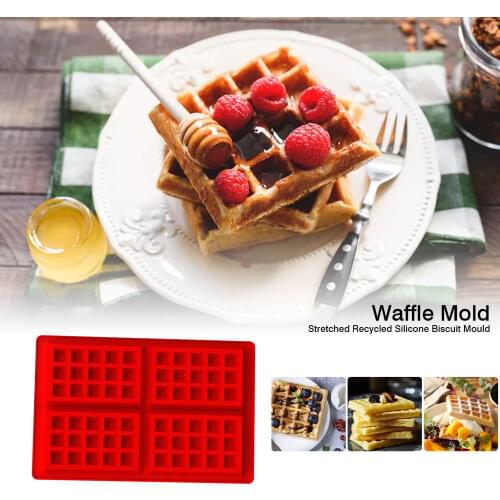 Kitchen Waffle Mold Non-stick Cake Mould Makers Kitchen Silicone Waffle Bakeware