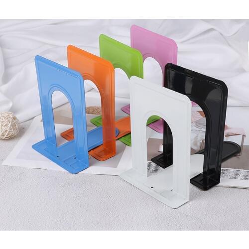 Simple Style Metal Bookends Book Holder L-shaped Desk Organizer Desktop Book Holder School Stationery Office Supplies