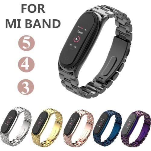 Mi band 5 4 3 Metal Strap Plus for Xiaomi Mi Band 4 Bracelet Screwless Xiaomi MiBand4 Bracelet Xiomi MiBand 4 Wrist Band Steel