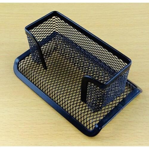Metal Mesh Business Card Holder for Office Desk,Multi-Function Name Card Collection Organizer Supplies Storage Case Display