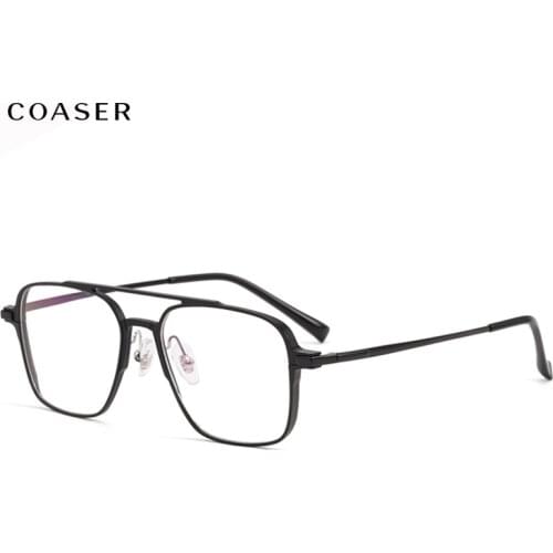 Fashion Brand Design BIG Business Titanium Glasses Frame Men Metal Eyeglasses Frames Myopia Optical Prescription Eyewear