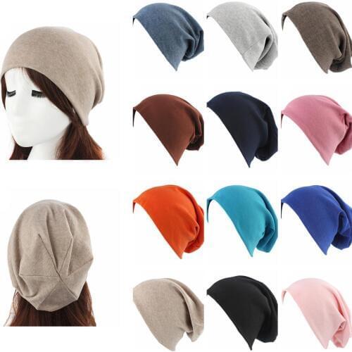 Men Women Plain Knitted Cotton Hat Skullies For Women Unisex Neck Warmer Spring Autumn Outdoor Casual Cap Men Bonnet Beanies New