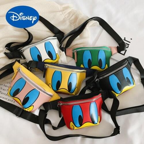 Disney 2021 New Childrens One-shoulder Messenger Bag Cute Cartoon Print Boys and Girls Chest Bag Accessories Small Waist Bag