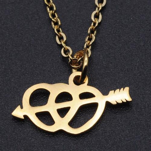 Fall in Love Heart Stainless Steel Charm Necklace for Women Accept OEM Order Dropshipping Dainty Steel Necklaces