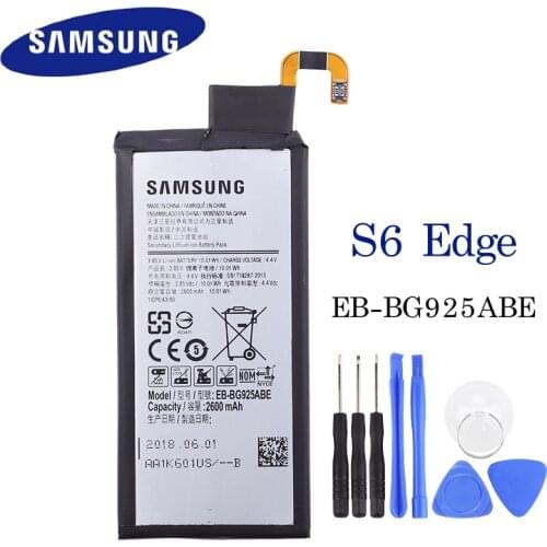 Samsung Original Battery For Samsung Galaxy S6 edge G925 G925F G925I G925A G925T G925V G925P G925S G9250 EB-BG925ABE 2600mAh