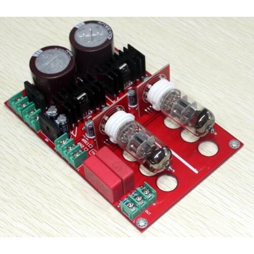 AC 50-110V or AC 6-12V 6N1 tube pre-amplifier board/using Weimar capacitive coupling capacitors with the top 1.8 UF amp board