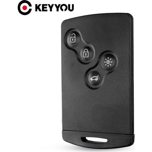 KEYYOU 3 Button Blade Smart Remote Key Shell with Emergency Insert For Renault Koleos Clio Megane Scenic Laguna Car Key Case