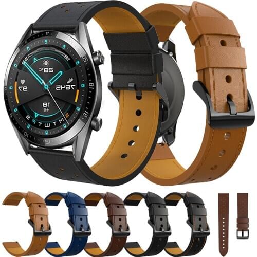 For Huawei Watch GT 2 Pro GT2 GT2E 46mm Strap Genuine Leather Band Bracelet Watchbands 22mm Watch Strap Wristband