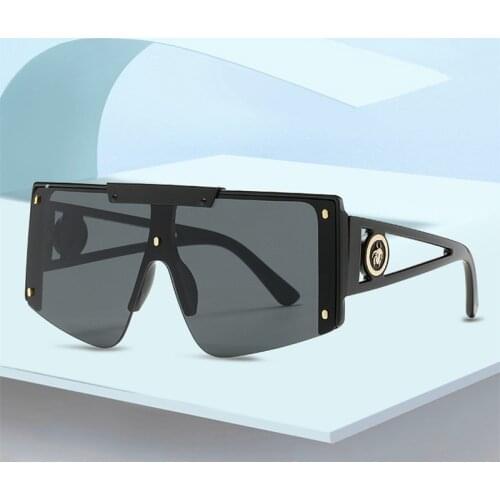 2021 Brand Design Oversized Half Frame Sunglasses For Women Men Fashion Classic Trend Male Female Outdoor Sports Big Sun Glasses