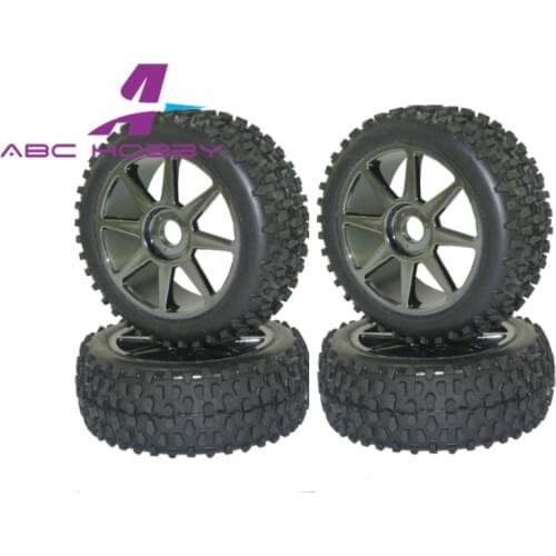 1:8 RC Buggy Off-Road Car Set 4Pcs Tire Set with wheels 17mm Hex For Kyosho MP9