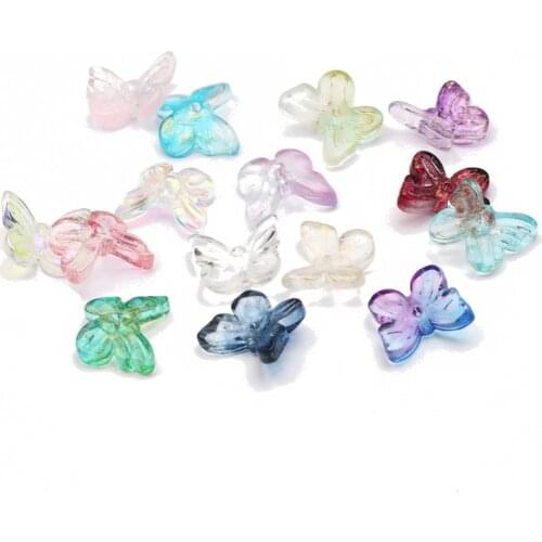 10mm Multicolor Czech Glass Beads Butterfly Crystal Spacer Beads For Jewelry Making Handmade Necklace Bracelet Diy Accessories